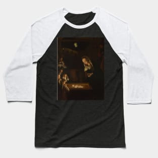 Nativity at Night | Icon | Mother Mary and The Child Baseball T-Shirt